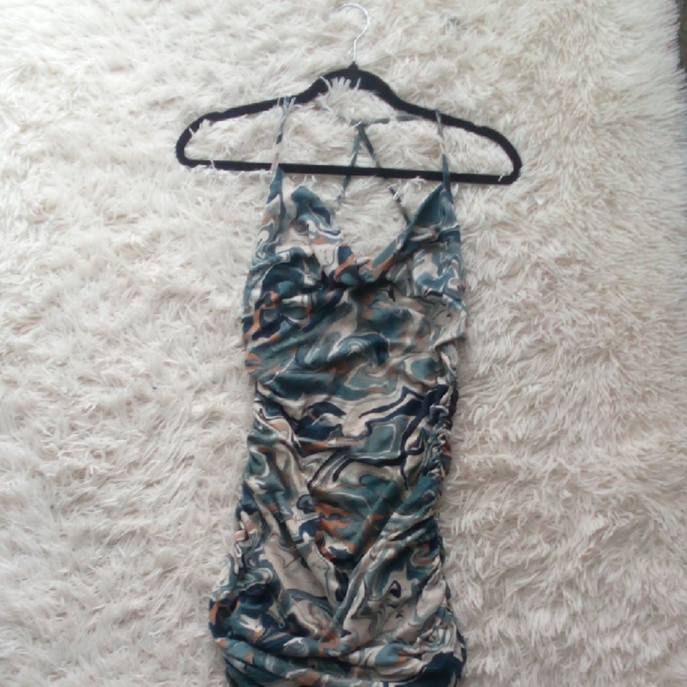 Marble Halter Dress